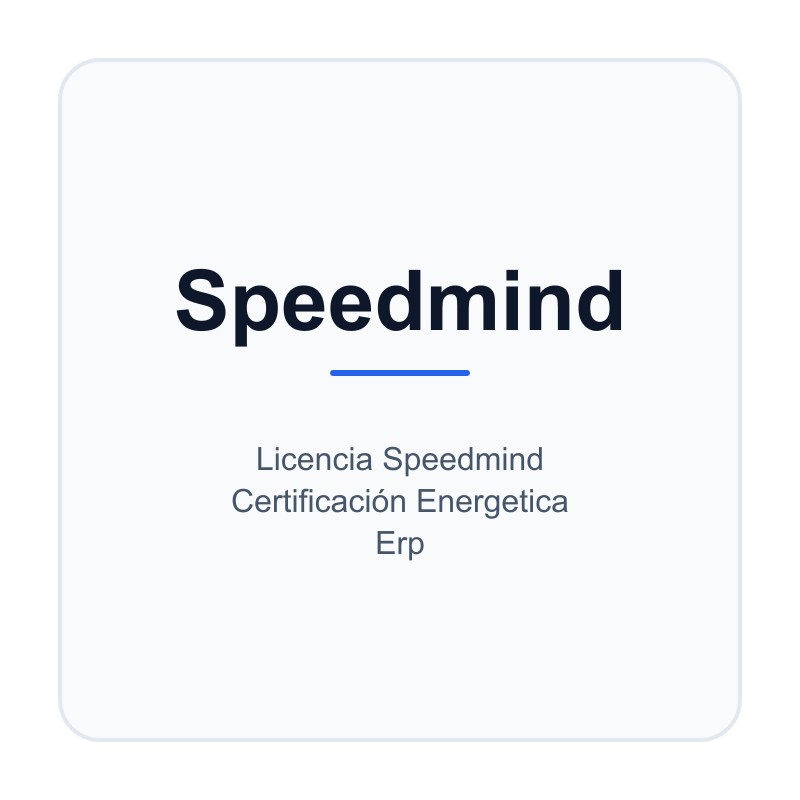 Licencia Speedmind Certificación Energetica Erp