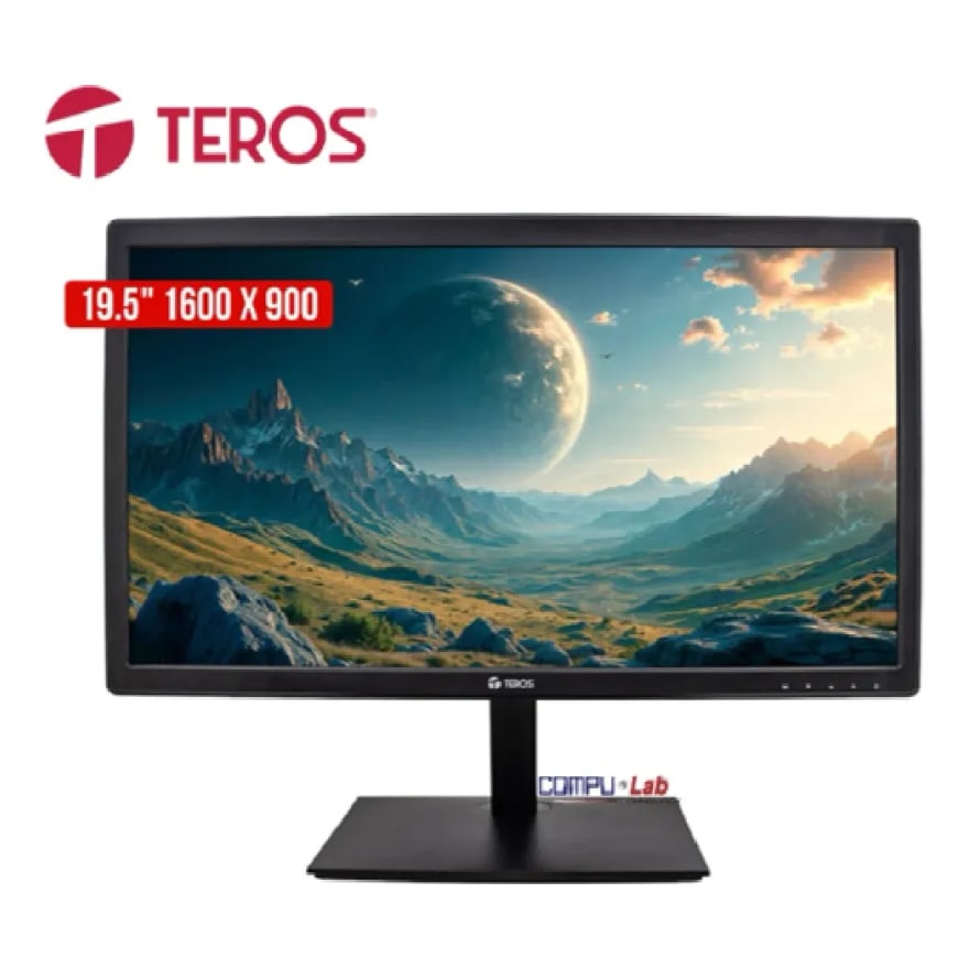 Monitor Teros TE-1916S 19.5 pulg. LED Plano HD 1600X900/75 HZ sin Logo