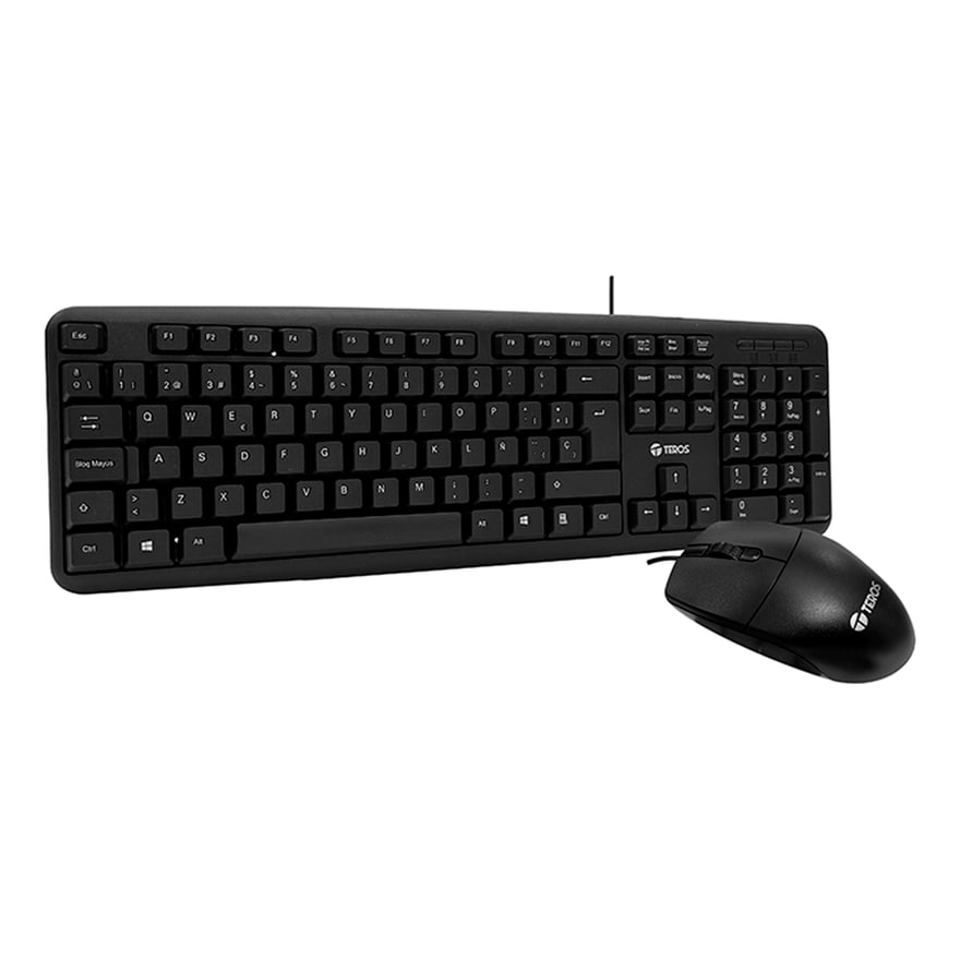 Kit Teros Teclado y Mouse TE-4062 USB Negro