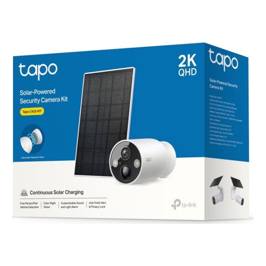 Cámara TP-Link Tapo C425 KIT 2K QHD Panel Solar
