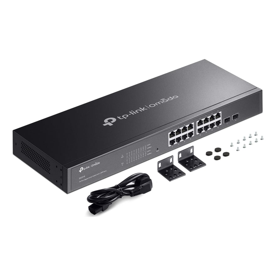 Switch TP-Link SG2218P/16 Puertos Gigabit RJ45/2 Ranuras SFP