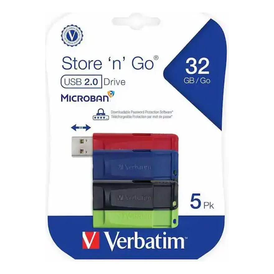 Memoria USB Verbatim 32GB Store N GO USB 2.0 Colores Surtidos