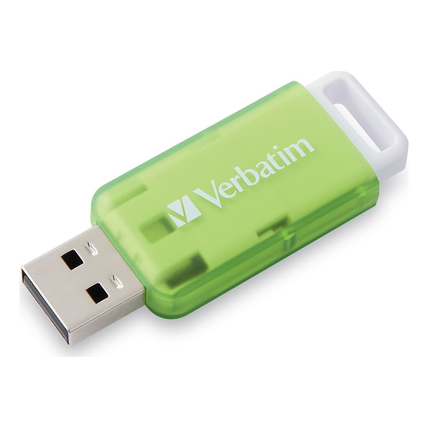 Memoria USB Verbatim 64GB Seaglass USB 2.0 2PK Rojo y Azul