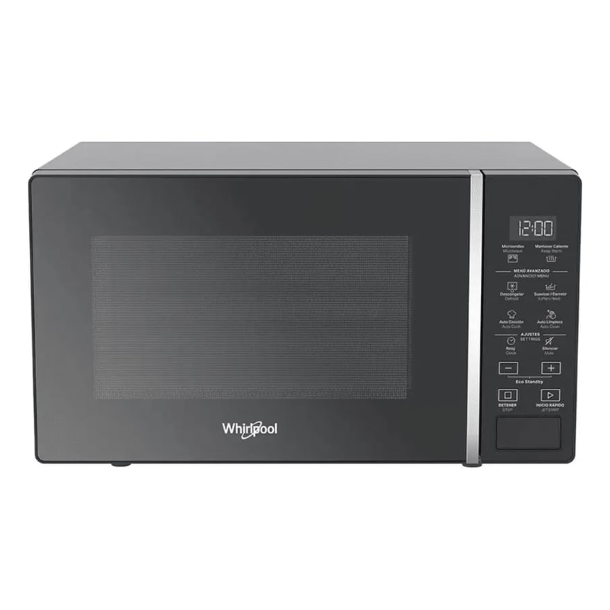 Microondas Whirlpool WM1807B 20 Litros Control Digital 5 Niveles 700W Negro