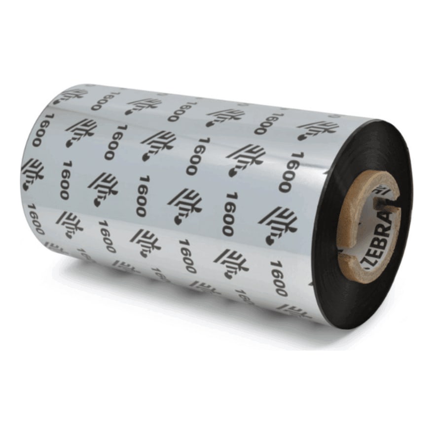 Cinta ribbon Zebra Cera 1600 110MMX300M ,1 pulg. Core ZD230,420,620